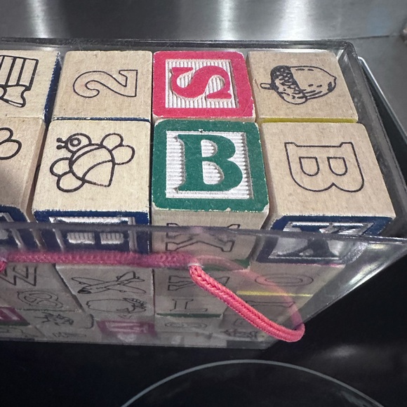 VGC MELISSA & DOUG Deluxe Children 50-Piece Wooden ABC/123 Blocks w/Plastic Case - Picture 2 of 13